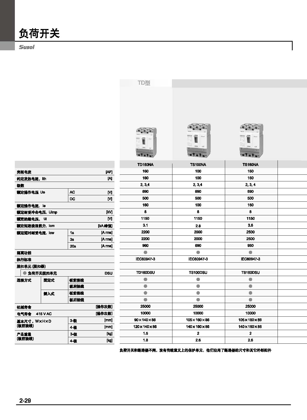 隔離塑斷路器TD系列技術手冊 隔離塑斷路器TD系列技術手冊